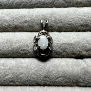 Crushed Opal Silver Pendant